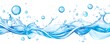 © Phichaphat - Blue Water Splash with Bubbles Abstract Background