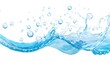 © Phichaphat - Blue Water Splash with Bubbles Isolated on White