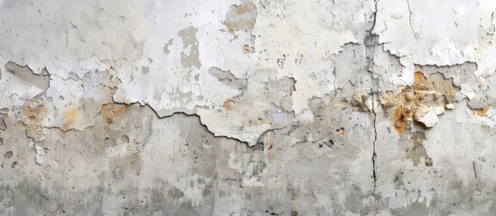 Aufkleber - Fragment of an old concrete wall featuring a painted stucco texture background. with copy space image. Place for adding text or design