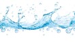 © Phichaphat - Blue Water Splash with Bubbles Isolated on White Background