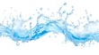 © Phichaphat - Blue Water Splash with Bubbles Isolated on White Background