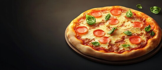 Aufkleber - tasty Italian pizza. with copy space image. Place for adding text or design
