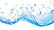 © Phichaphat - Blue Water Splash with Bubbles on White Background