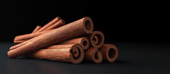 Cinnamon sticks. with copy space image. Place for adding text or design