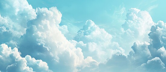 Sticker - Blue Sky abstract panoramic backdrop Clouds nature concept with copyspace Texture and pattern wallpaper backgrounds