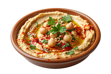 Hummus on a plate