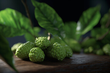 bergamot fruit or Kaffir lime hanging on tree