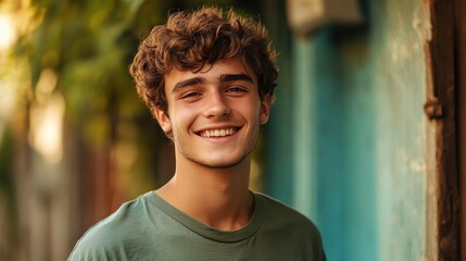 Wall Mural - Portrait of a Happy Young Man