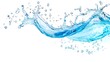 © Phichaphat - Splashing Water Drops Blue Liquid Isolated White Background