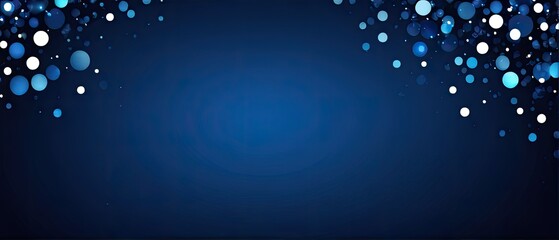 Digital painting of a dark blue bokeh background