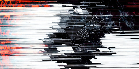 Digital pixel glitch abstract error background transparent overlay. Distorted broken CRT television or video game damage texture. Futuristic post apocalyptic cyberpunk white noise no signal backdrop.