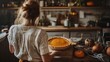 © Media Srock - Autumn Baking: A Cozy Kitchen Scene with Homemade Pie