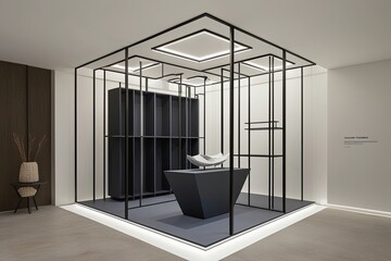 Chic 3D Exhibition Featuring Elegant Minimalist Design and Trinary Structure