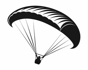 Wall Mural - Paragliding silhouette vector illustration