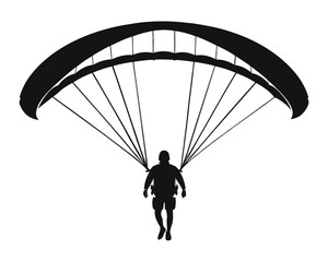 Wall Mural - Paragliding silhouette vector illustration