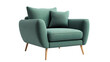 © ryker - A stylish and comfortable turquoise armchair with wooden legs, perfect for relaxing in any modern living room.