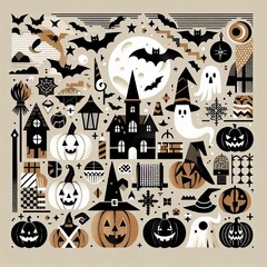 Wall Mural - halloween pattern