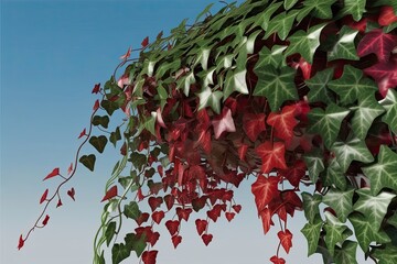 High Detail 3D Render of Lush Hedera Helix Ivy on Transparent Background