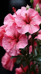 Poster - close up of a pink flower  