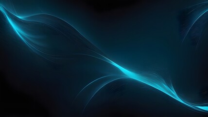 Abstract shimmer blue waves on the dark background