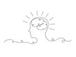 © Vdant85 - Continuous one line drawing head and brain mind and mental health problem concept isolated vector illustration.