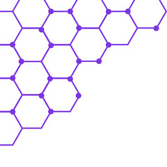 Wall Mural - Line Hexagon Corner Vector