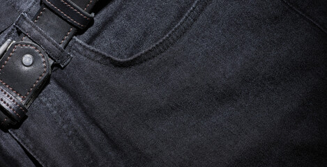 Sticker - Front pocket of jeans pants close-up