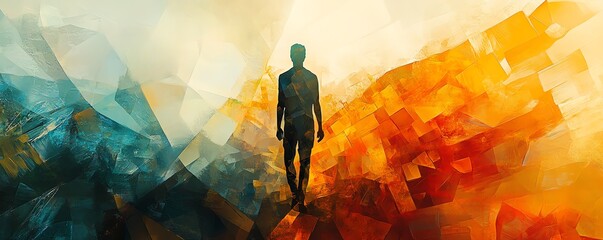 Leinwandbilder - Create an abstract composition of shapes that represent choices