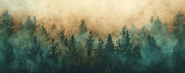 Wall Mural - Earthy grainy gradient with forest green and brown, 4K hyperrealistic photo