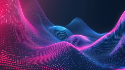 Wall Mural - Futuristic wave, Futuristic data stream vector background