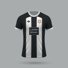 Poster - 3d realistic soccer jersey in Angers style, football shirt template 2024