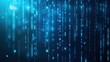 © Exnoi - 2D animated background of cascading binary code in a matrix-style, with numbers falling vertically across the screen, a tech-centric visual effect