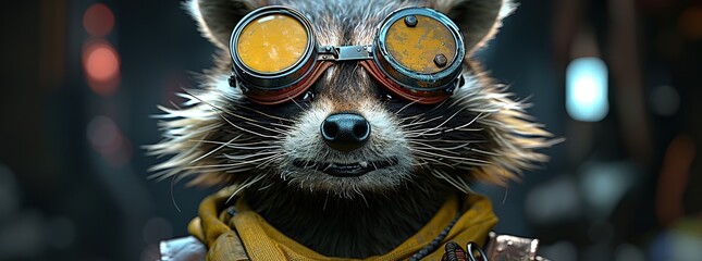 Sticker - Raccoon with Goggles