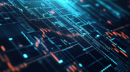 Wall Mural - 2D animation of a financial grid with intersecting lines and data points, continuously evolving to reflect changes in market trends, suitable as a background for finance-related overlays