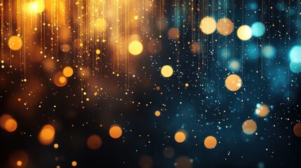 Wall Mural - a gentle rain of light particles falling, a calming and peaceful visual effect