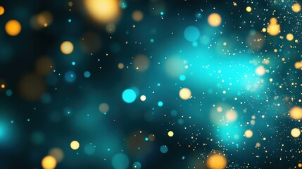 Wall Mural - soft, glowing particles floating gently in a dark background, a serene and magical atmosphere