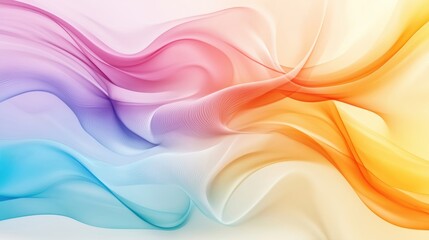 Wall Mural - swirling, multicolored abstract shapes with soft gradients, a dynamic and modern visual effect