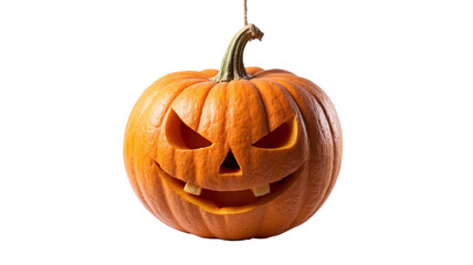 Cartoon of a scary pumpkin on a white isolated background