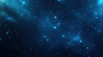 Wall Mural - seamless particle loop with shimmering, star-like elements moving in a rhythmic flow, providing a vi