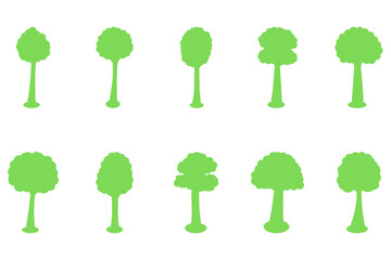 Tall Tree icon set. Plant and nature design
