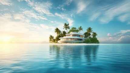 Tropical Island Utopia: A Serene Oasis in the Ocean