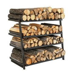 Wall Mural - Firewood racks on transparent background