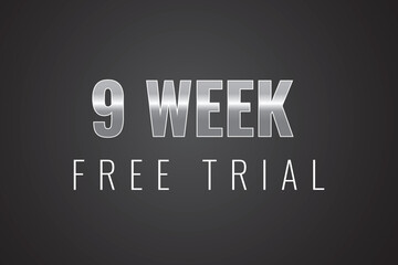 9 week free trial banner design. 9 weeks free banner background
