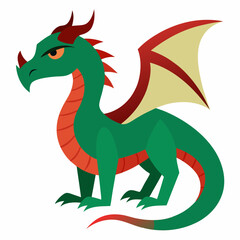 Wall Mural - cartoon vector illustration of dragon