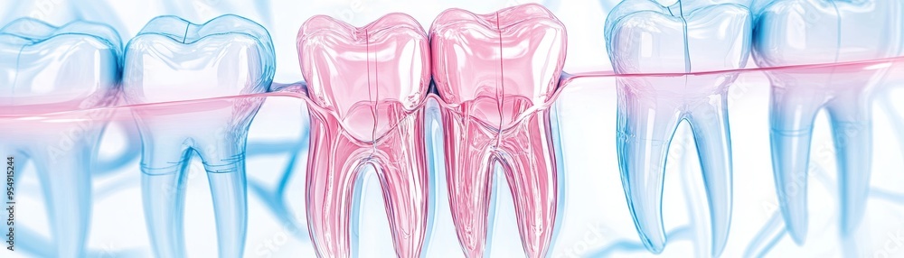 Illustration of dental anatomy showcasing healthy and unhealthy teeth ...