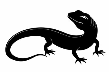 Poster - Lizard vector silhouette illustration, lizard icon