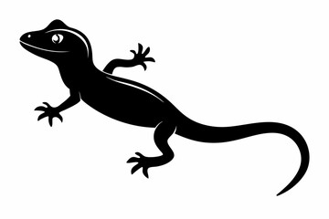 Poster - Lizard vector silhouette illustration, lizard icon