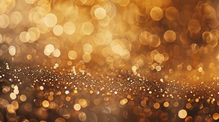 abstract bokeh background with shimmering gold and copper tones softfocus circular light patterns