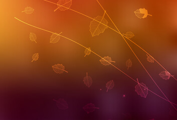 Wall Mural - dark orange vector natural background with trees, branches.