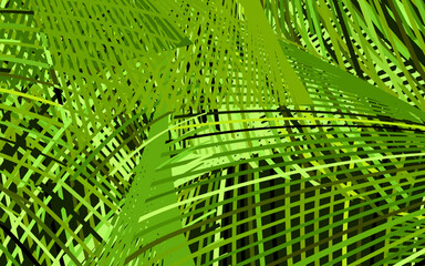 Wall Mural - light green, yellow vector background with abstract shapes.
